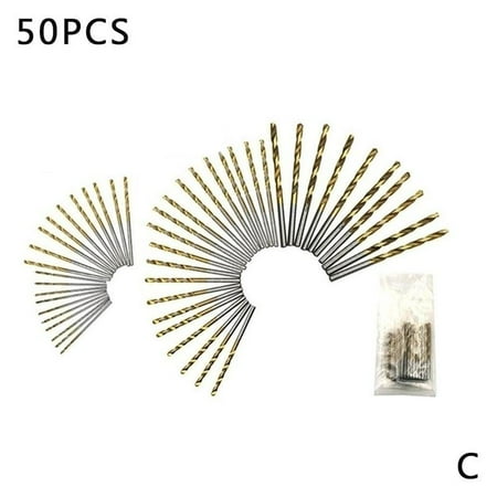 

50/25/10Pcs Titanium Coated HSS High Speed Steel Drill Tool Bit Set Y4E0