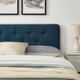 thumbnail image 4 of Platform Bed Frame, Twin Size, Wood, Grey Gray Navy Blue, Modern Contemporary Urban Design, Bedroom Master Guest Suite, 4 of 10