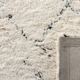 thumbnail image 3 of SAFAVIEH Casablanca Nick Geometric Wool Shag Area Rug, Ivory/Black, 4' x 6', 3 of 9