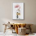 thumbnail image 3 of wall26 Framed Canvas Wall Art A Bouquet of Pink Tulips Flower in a Glass Botanical Plants Watercolor Abstract Modern Relax/Calm Pastel for Living Room, Bedroom, Office - 24x36 inches, 3 of 4