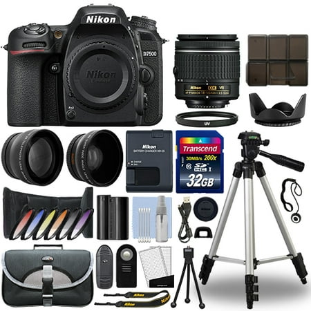 Nikon D7500 Digital SLR Camera + 18-55mm VR 3 Lens Kit + 32GB Best Value (Best Camera For $1000)
