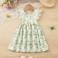thumbnail image 2 of CAUYDY Toddler Girl Dress Casual Summer Floral A-Line Fairy Sundress for Kids Girls Outfits Birthday Wedding Party 2T 3T 4T 5T (Sizes 3-4 Years,D1-Green), 2 of 9