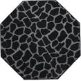 thumbnail image 1 of Animal Collection Custom Size Animal Print Area Rug for Living Room, Dining Room, Kitchen, Bedroom, Kids, Giraffe Black Grey - 6' Octagon, 1 of 1
