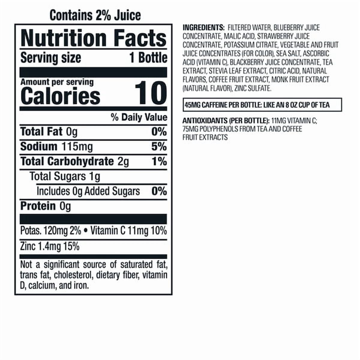 Bai Brasilia Blueberry Antioxidant Infused Beverage, 14 fl oz Bottles, 18 Pack