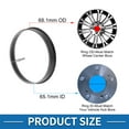 thumbnail image 3 of 68.1mm to 65.1mm Car Wheel Hub Centric Rings Black Polycarbonate Wheels Center Shaft Shock Absorbing Hubrings 4 Pcs, 3 of 7