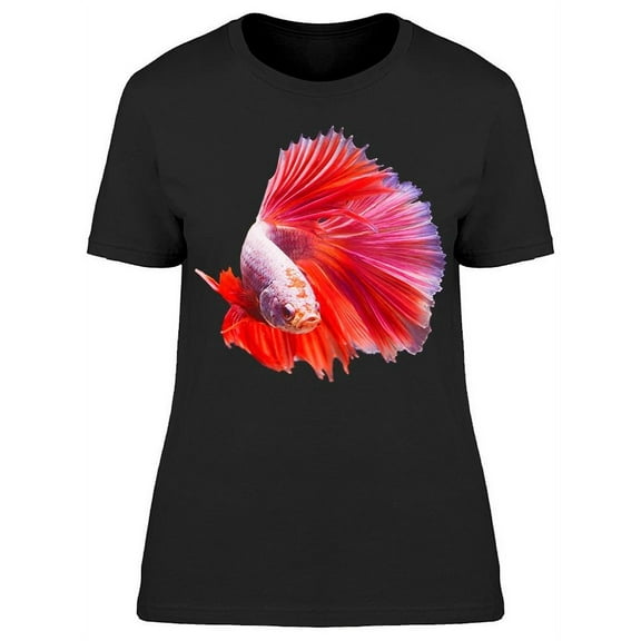 Side View Gorgeous Tail Betta T-Shirt Women -Image by Shutterstock, Female Medium