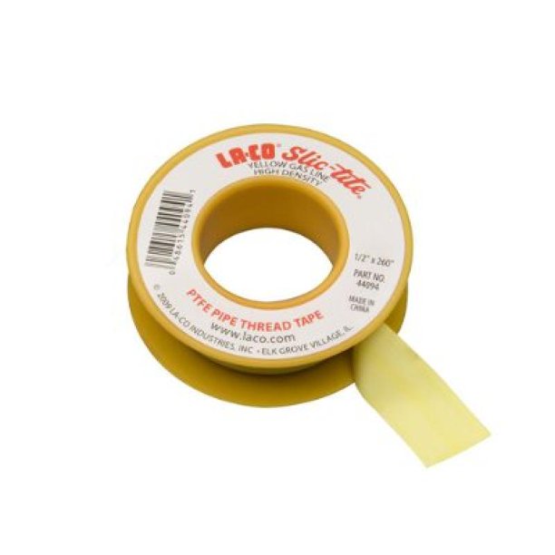 LACO 44094 SlicTite PTFE Gas Line Pipe Thread Tape, Premium Grade