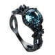 thumbnail image 1 of Sonducket Anillo de cobre a la moda para mujer, joyería personalizada, anillos delicados de piedra, accesorios decorativos para vestir, fiesta de Ropa, zapatos y accesorios Miscelánea Azul claro Sonducket AP014450-09, 1 of 6