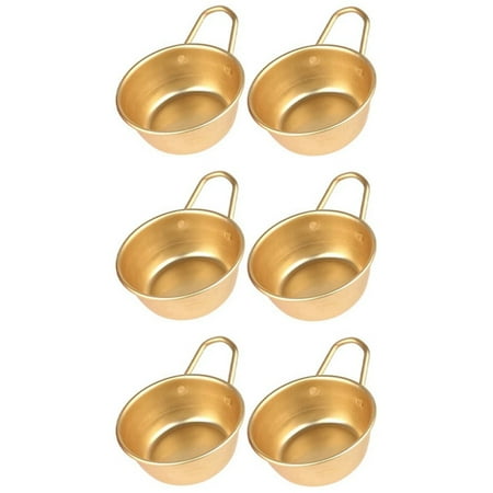 

6PCS Makgeolli Bowls Aluminum Korean Bowls for Korean Raw Rice Wine