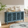 thumbnail image 6 of Tcbosik Buffet Sideboard with 4 Doors, 60 inch Storage Cabinet with Adjustable Shelves, Large Coffee Bar Cabinet for Living Room, Dining Room, Kitchen, Antique Blue, 6 of 10