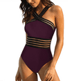 thumbnail image 2 of Mycoco Women One Piece Swimsuits High Neck Crosscriss Straps Bathing Suits Monokini Swimwear, 2 of 7
