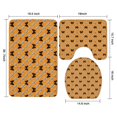 thumbnail image 3 of Orange Black Butterfly Pattern Bathroom Rugs Sets 3 Piece,Toilet Cover Set,Absorbent Non Slip Bathroom Mats Sets with U-Shaped Contour Rug Toilet Rug Set, 3 of 5