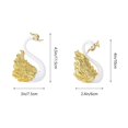 thumbnail image 3 of 2 Pcs Crown Swan Plastic Sculpture Creative Cake Figurine Decoration Desktop Adornment Car Ornament (Golden), 3 of 4