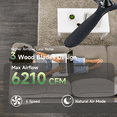 thumbnail image 3 of Smart Ceiling Fans with Alexa/App Remote Control, 60 inch Black Wood Ceiling Fans with Lights, Outdoor Fans for Patios Indoor Dining Room 3 Blades, Quiet Reversible DC Motor, 3 of 11