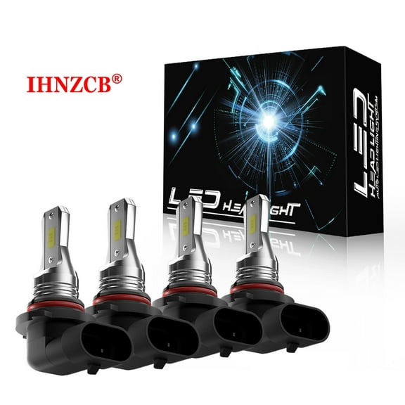 IHNZCB 9005/9006 LED Headlight Fog Light Super Bright Bulbs Conversation Kit 8000K White 4pcs