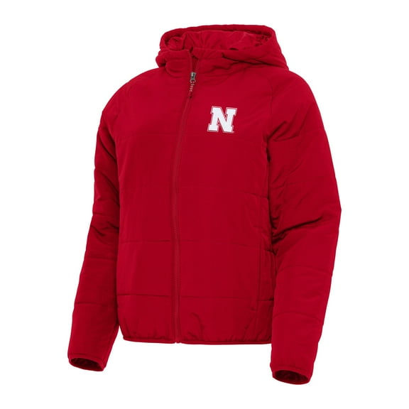 Women's Antigua Red Nebraska Huskers Universe Full-Zip Puffer Jacket