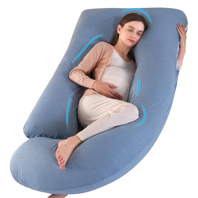 Almohada de Embarazo Wodsfay en Forma de U para Soporte Corporal Completo de 165 cm