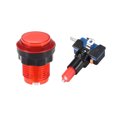 thumbnail image 2 of Juego Botón de Presión 33.5mm Redondo Interruptor de Botón Iluminado LED de 12V con Microinterruptor para Juegos de Video de Arcade Rojo, 6 piezas, 2 of 5