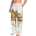 thumbnail image 2 of Daiia Vintage Wild West Cowboy Men's Sleep Pant with Pockets and Drawstring,Pajama Pants-X-Large, 2 of 9