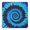 Blue Tie Dye, variant on Tie Dye Soft Petal Ring Pattern Square Fitted Tablecloth with Elastic Edge,Square Table Cover,Washable Elastic Table Cover for Home Kitchen Party Decor 34"x34"