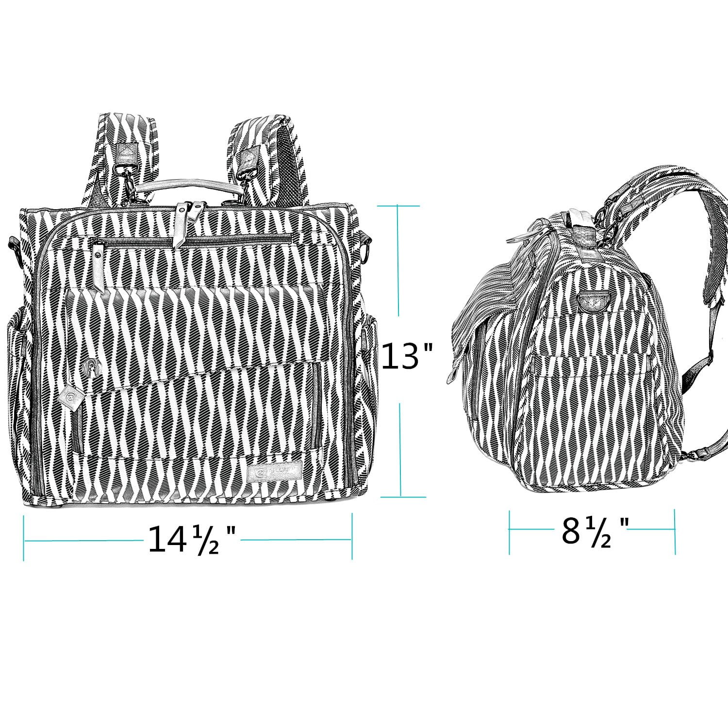 Diaper Bag Large - Convertible Design Converts to Tote Bag, Stroller-Friendly & Waterproof Fabric, Spacious Storage for Baby Essentials