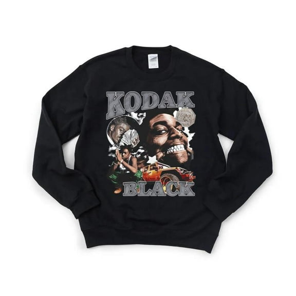 Kodak Black Rap Hip Hop Music Artist Merch Vintage Graphic Fan Concert Sweatshirt, for men & women, up to size 5XL