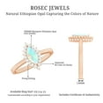 thumbnail image 6 of Rosec Jewels Real Ethiopian Opal Marquise Engagement Ring with Halo - AAA Quality - Opal Diamond Ring for Women - with Jewelry Box, 18K Rose Gold, US 3.00, 6 of 8