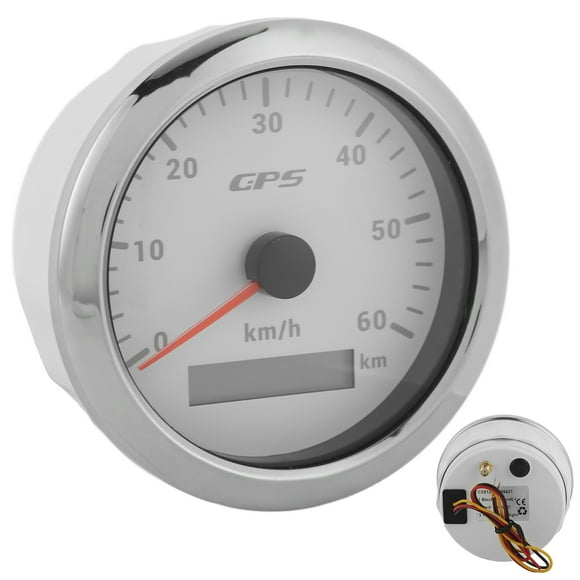GPS Speedometer, ABS Stainless Steel Speedometer for Car GPS Speedometer Motorcycle with GPS Receiving Box for Cars Boats 9-32V DC