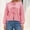 Pink, variant on Women's Tie Front Bow Cardigan Sweaters Knit Long Puff Sleeve Trendy Fall Winter Jacket Coats Beige XL(XL)