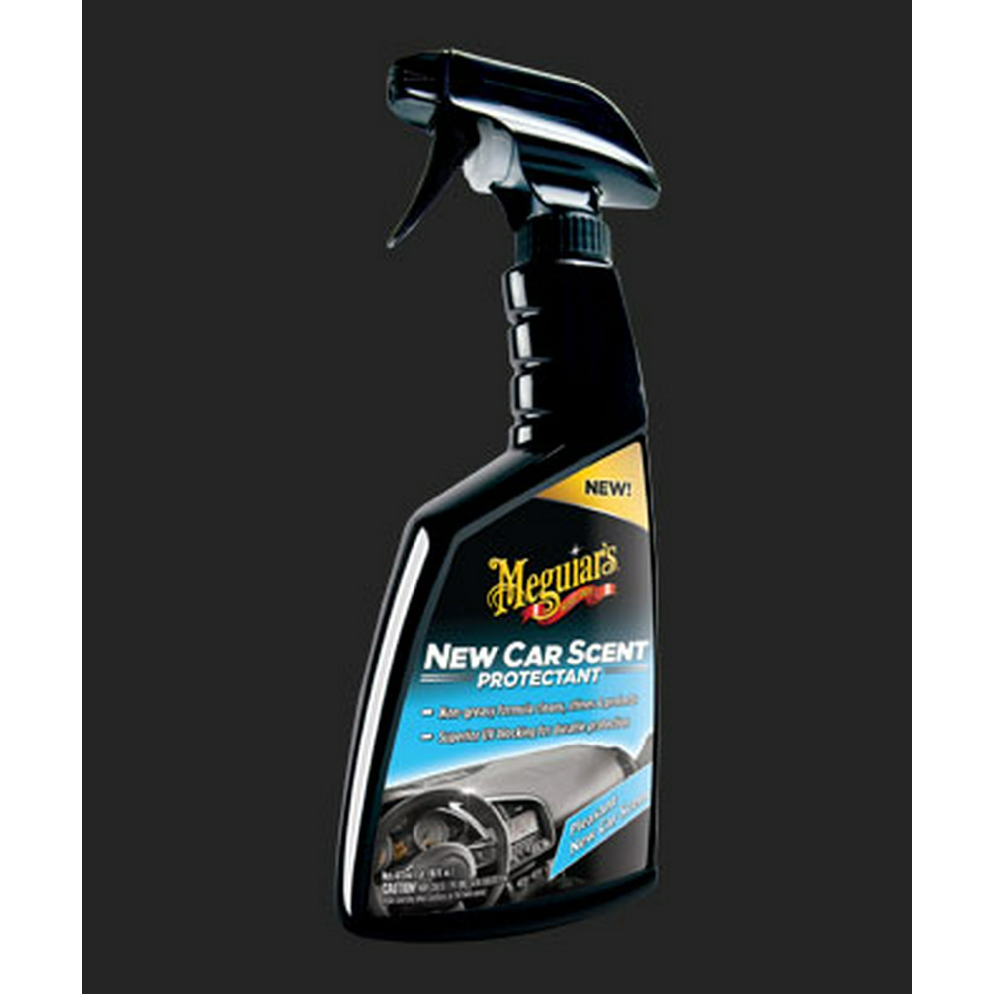 Meguiars G4216 Interior Cleaner Use On Vinyl Rubber Plastic New Car Scent 16 Ounce Spray Bottle