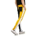 thumbnail image 2 of Ma Croix Men's Three-Tone Stripe Stretch Skinny Track Pants, 2 of 7