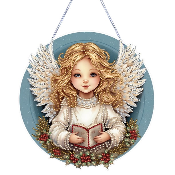 Colgante de pintura de diamante Wdftyju de un solo lado Angel Girl