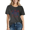 thumbnail image 2 of VKOYWKM 4th of July T-Shirts for Women Independence Day Graphic T Shirts Summer Short Sleeve Patriotic Top Loose Fit Round Neck American Flag Tshirts, 2 of 6