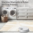 thumbnail image 5 of ODIKA 4'x6' Machine Washable Non-Slip Area Rug, Modern Brushstroke Textured Artisan High Traffic Rug, Beige, 544535, 5 of 5