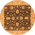 thumbnail image 1 of Ahgly Company Indoor Round Oriental Orange Traditional Area Rugs, 8' Round, 1 of 4