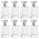 thumbnail image 1 of 8 Pack 30ml/1oz Empty Refillable Perfume Clear Glass Atomiser Spray Bottles - Transparent Square Bottles with Silver Mist Pump - Portable for Travel, 1 of 5