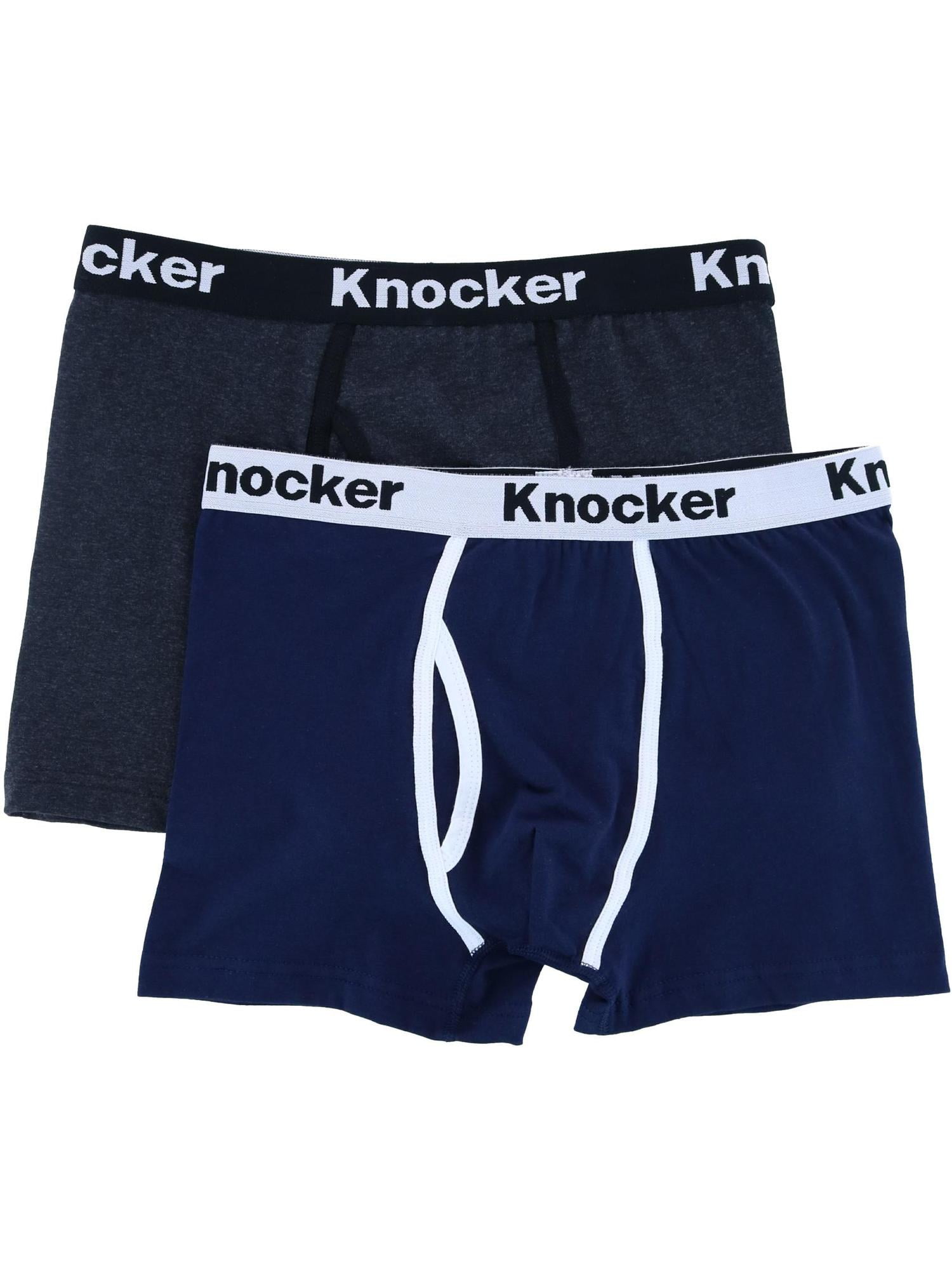 Knocker Boxer Briefs with Contrasting Trim (2 Pack) (Men)