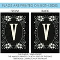 thumbnail image 4 of Toland Home Garden Classic Monogram-V Personalized Flower Flag Double Sided 28x40 Inch, 4 of 5