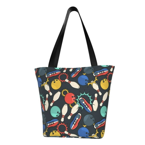 Hirioo Bowling Ball for Women's Casual Shoulder Tote Bag Handbag For Women Work College Travel Business Shopping