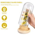 thumbnail image 3 of Mobestech LED Microlandschaft Glass Dome Light Mini Artificial Sunflower Lamp with Glass Cover Desktop Ornament (Yellow), 3 of 7