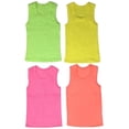 thumbnail image 7 of ToBeInStyle Girls' Pack of 4 Ribbed Cotton Tank Tops - Neon - 5 Years Old, 7 of 7