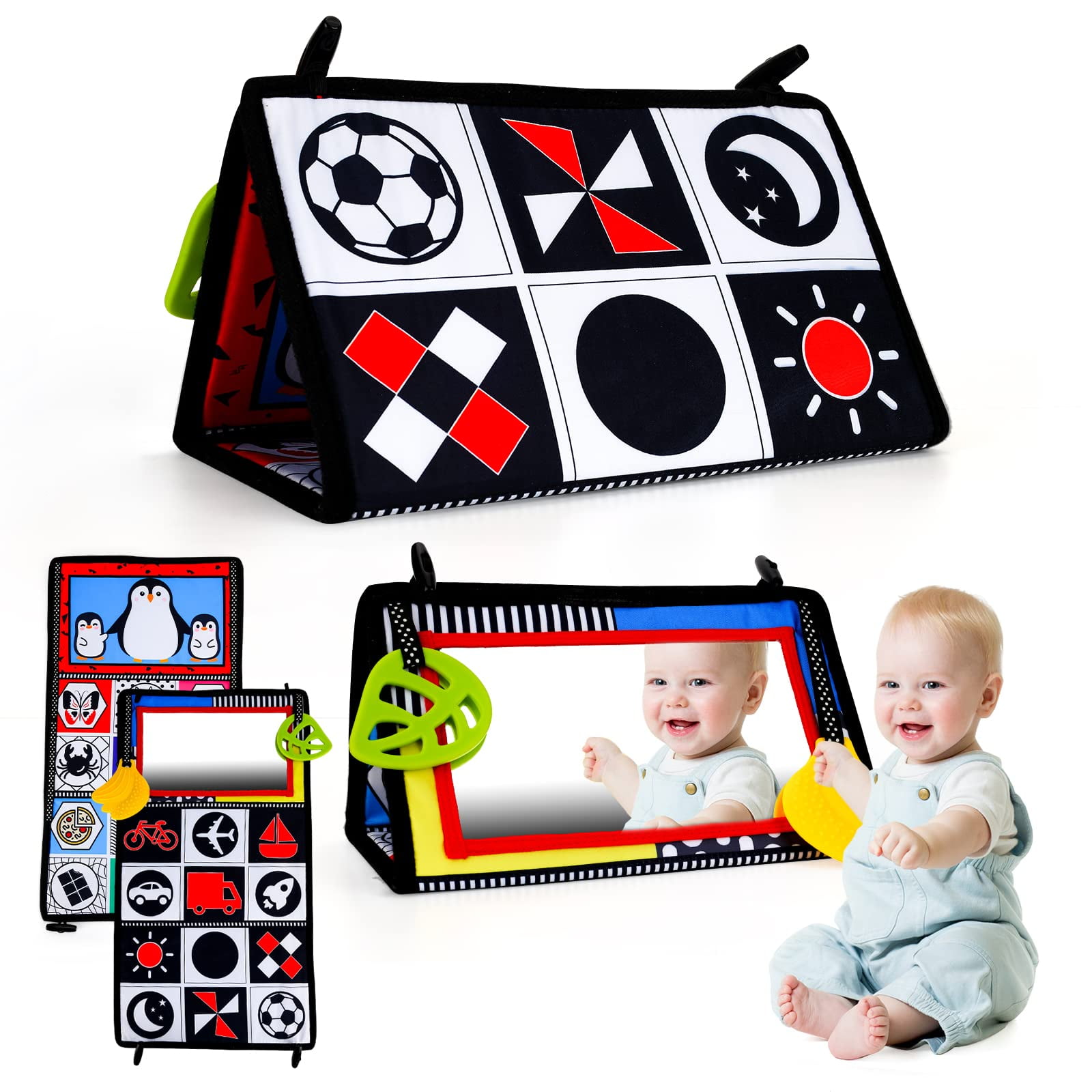 Dikence Mirror Toys, Floor Mirror Tummy Time Activity Toy, Ages Newborn