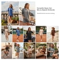 thumbnail image 6 of JYLFC Womens 2 Piece Sets Summer Outfits Lounge Set Oversized Tshirts Matching Biker Shorts,Beige M, 6 of 7