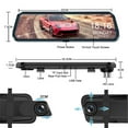 thumbnail image 2 of yeacher 10-Inch Dual-Lens Car Dash Cam with 2K HD Recording, Night Vision, WiFi, GPS, and 64GB Card Support, 2 of 7