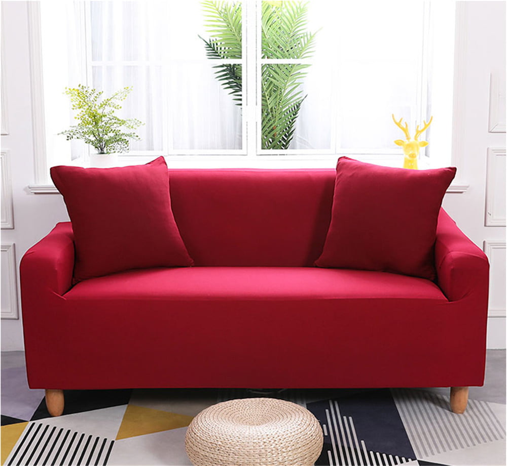 Details about   Solid Color Sofa Cover Stretch Seat Couch Covers Love Seat Funiture Slipcovers 