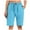 Blue, variant on Fshinging Athletic Shorts for Women Summer Jogger Yoga Walking Knee Length Sport Drawstring With Pockets Dressy Work Shorts