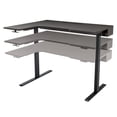 thumbnail image 6 of Realspace® Koru Electric 59"W L-Shaped Height-Adjustable Standing Desk with Integrated Power & Charging, Espresso Oak, 6 of 9