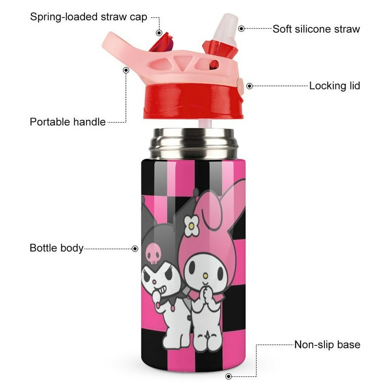 Kuromi & My Melody Portable Water Bottle Insulated Stainless Steel