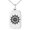 Silver, variant on Stainless Steel Nautical Ship Helm Wheel Engraved Small Rectangle Dog Tag Charm Pendant Necklace