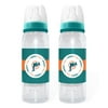 NFL Baby Fanatic Baby Bottle, 2pk, Miami Dolphins